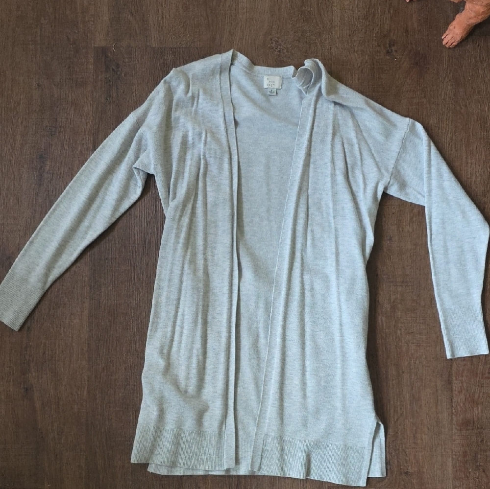a new day Soft Gray Open Front Cardigan